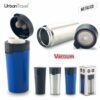 MUG METALICO DOBLE PARED COFFEE URBAN TRAVEL 380 ML