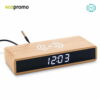 CARGADOR INALAMBRICO CON RELOJ BAMBOO - Imagen 2