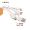 CABLE MULTICARGADOR 3-1 BAMBOO - Imagen 4