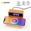 CARGADOR INALAMBRICO BAMBOO CLOCK - Imagen 2