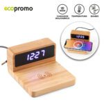 CARGADOR INALAMBRICO BAMBOO CLOCK