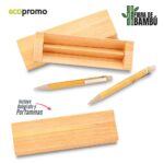 SET BOLIGRAFO Y PORTAMINAS BAMBOO